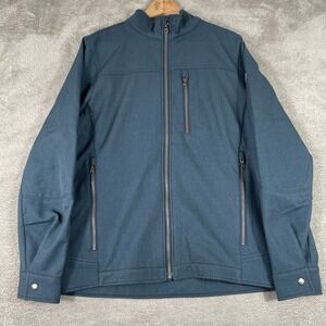 Kuhl Impakt Softshell Jacket Mens Medium Blue Full Zip Pocket Outdoor Hiking